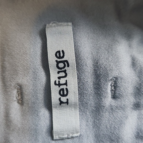 Refuge High Waisted Light Grey Denim Shorts - Picture 12 of 13